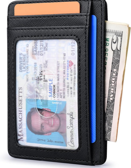 Load image into Gallery viewer, Slim Minimalist Front Pocket RFID Blocking Leather Wallets for Men Women
