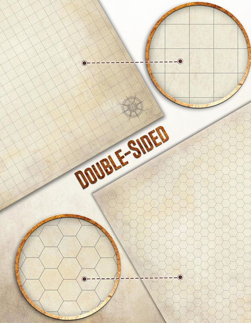 Load image into Gallery viewer, Battle Game Mat for DND - Tabletop Board Game Map for Dungeons and Dragons - Perfect Set for Starters and Masters - Accessories for Pathfinder, Wargaming, 40K, Warhammer - 23X27
