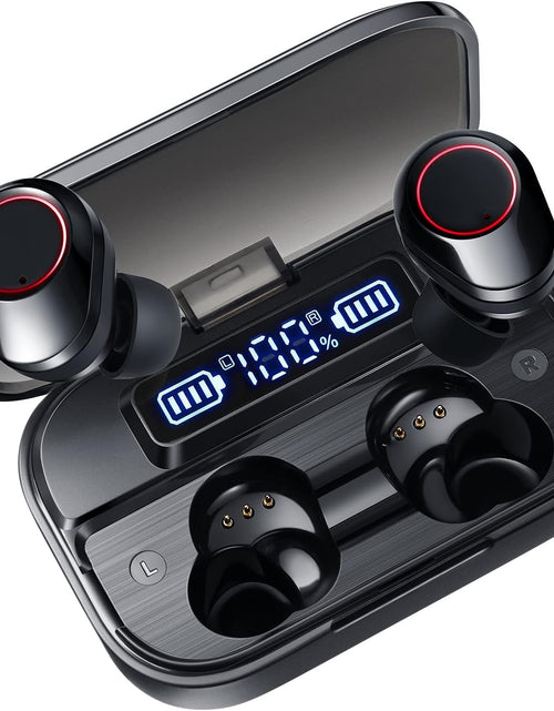 Load image into Gallery viewer, Wireless Earbuds Bluetooth 5.1 Headphones with Superior Stereo Sound, High Dynamic Range &amp; Bass Boosted, IPX7 Waterproof Earphones, 80Hr Playtime with Charging Case, Touch Control In-Ear Headset W/Mic
