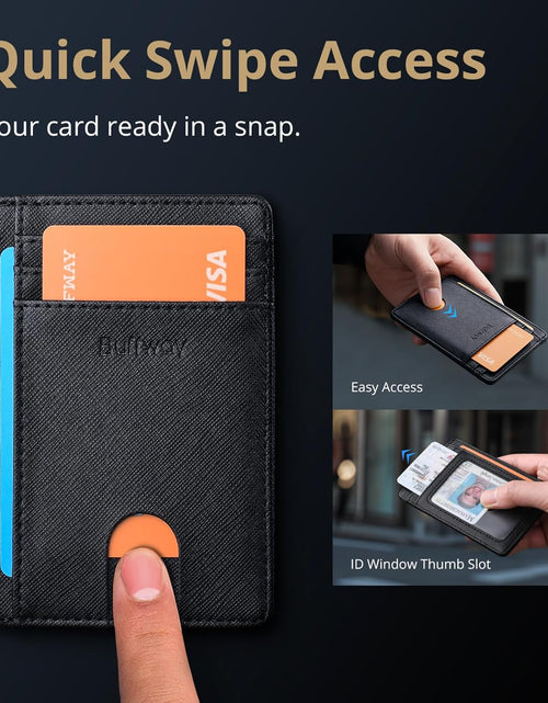 Load image into Gallery viewer, Slim Minimalist Front Pocket RFID Blocking Leather Wallets for Men Women
