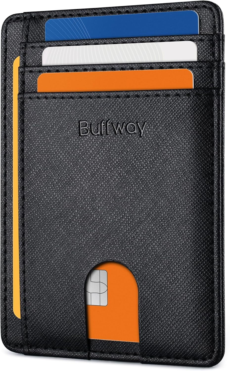 Slim Minimalist Front Pocket RFID Blocking Leather Wallets for Men Women