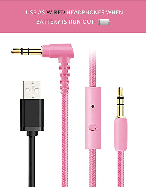 Load image into Gallery viewer, CT-7 Cat Ear Bluetooth Headphones, LED Light up Bluetooth Wireless over Ear Headphones with Microphone and Volume Control for Iphone/Ipad/Smartphones/Laptop/Pc/Tv
