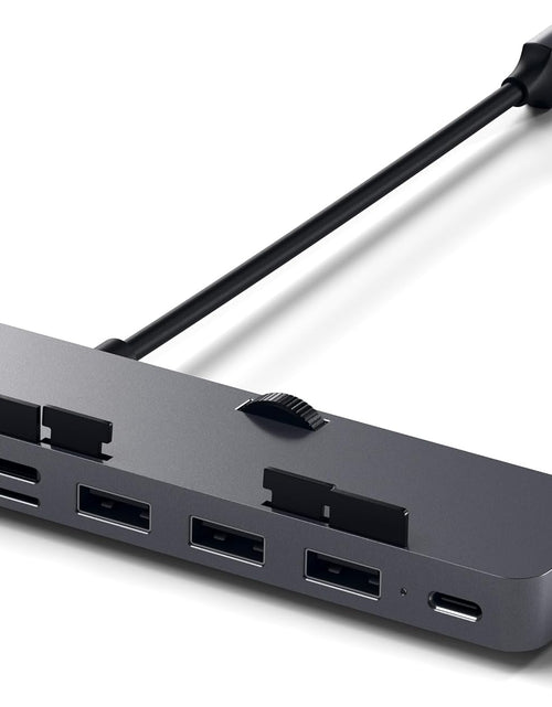 Load image into Gallery viewer, Aluminum Type-C Clamp Hub Pro with USB-C Data Port, USB-A 3.0 Data, Micro/Sd Card Reader - Compatible with 2020/2019/2017 Imac &amp; Imac Pro, Does Not Fit 2021 Imac (Space Gray)
