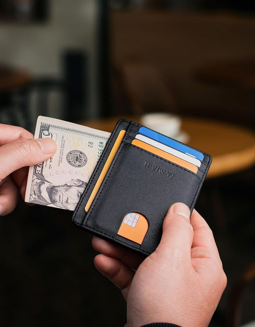 Load image into Gallery viewer, Slim Minimalist Front Pocket RFID Blocking Leather Wallets for Men Women
