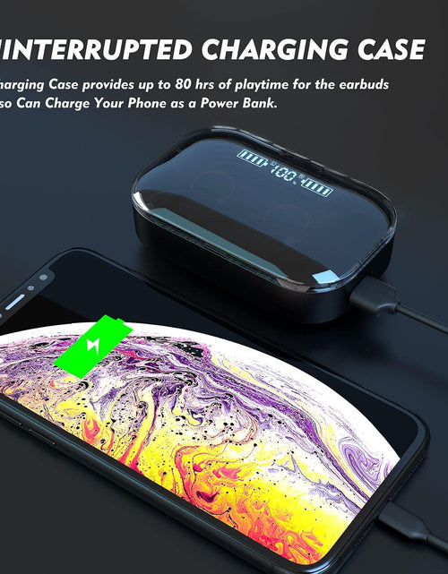 Load image into Gallery viewer, Wireless Earbuds Bluetooth 5.1 Headphones with Superior Stereo Sound, High Dynamic Range &amp; Bass Boosted, IPX7 Waterproof Earphones, 80Hr Playtime with Charging Case, Touch Control In-Ear Headset W/Mic
